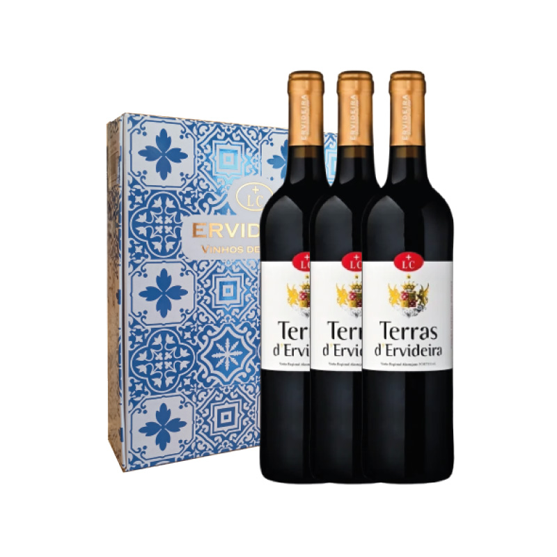 Conjunto Vinho Terras D'Ervideira Tinto - 3 garrafas