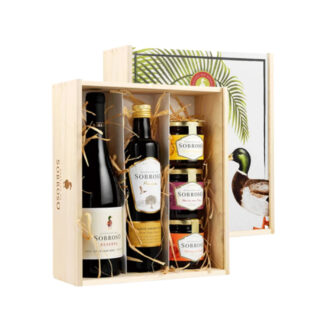 Conjunto Vinho Herdade do Sobroso Tinto - Reserva - 1 garrafa + Azeite + 3 Compotas