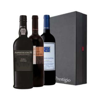 Conjunto Vinho Gaivosa Prestígio Tinto e Porto  -  Gaivosa, Lordelo e Amphiteatrum - 3 garrafas