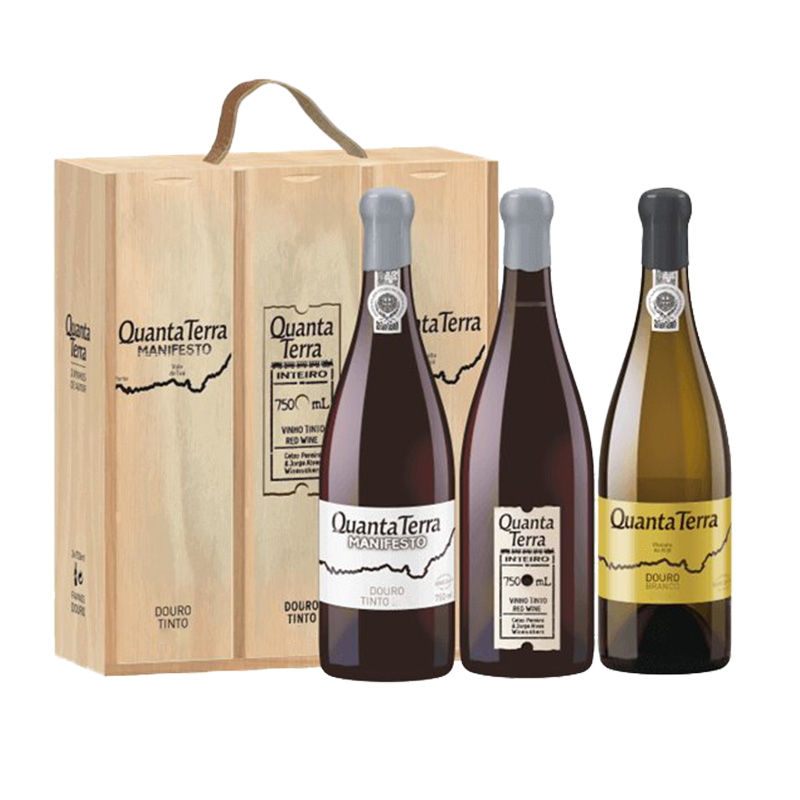 Conjunto Vinho Quanta Terra Tinto e Branco - Manifesto, Inteiro e Gold - 3 garrafas