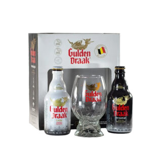 Conjunto Cerveja Gulden Draak – 2 Garrafas 33cl + 1 Copos
