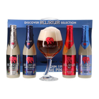 Conjunto Cerveja Delirium Selection - 4 Garragas 33cl + Copo