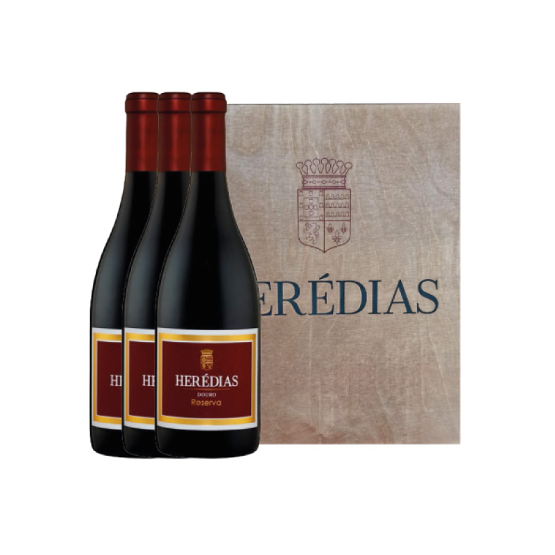 Conjunto Vinho Herédias Tinto - Reserva - 3 Garrafas