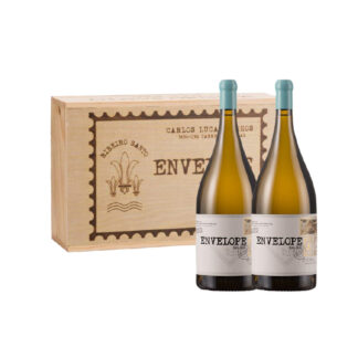 Conjunto Vinho Envelope Branco - Ribeiro Santo - 2 garrafas