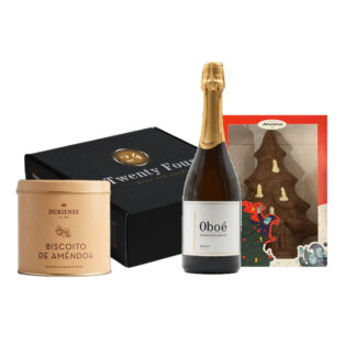 Cabaz 3 - Espumante Oboé (Bruto) + Barra de Chocolate + Lata de Biscoito