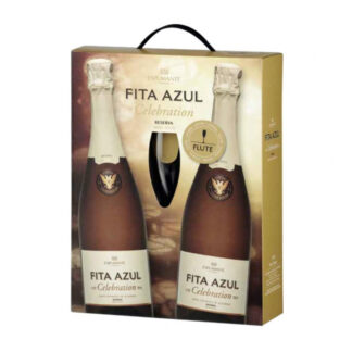 Conjunto Espumante Fita Azul – 2 Garrafas Meio Seco 75cl + 1 Copo Flute