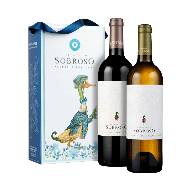 Conjunto Vinho Quinta do Sobroso - 2 Garrafas (Tinto e Branco) - 75cl