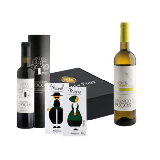 Cabaz Namorados 1 – Vinho Quinta dos Poços (Branco) + Azeite + Chocolate