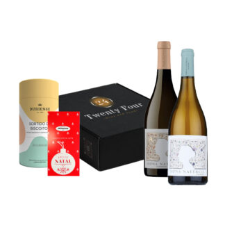 Cabaz 15 – Vinho Dona Natércia (Loureiro e Alvarinho) + Biscoitos + Barra de Chocolate