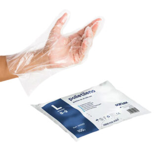 Luvas Santex – Polietileno / Palhaço –  Tamanho L (100un.)