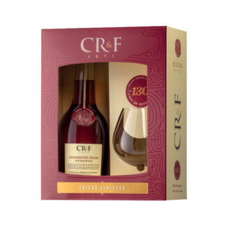 Conjunto Aguardente CR&F - Reserva - 1 Garrafa 70cl + Copo Balão