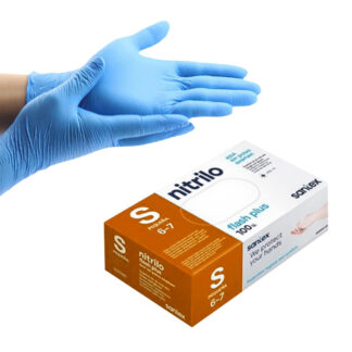 Luvas Santex – Nitrilo Flash Plus Blue AQL1.5 – Tamanho S (100un.)