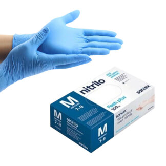 Luvas Santex – Nitrilo Flash Plus Blue AQL1.5 – Tamanho M (100un.)