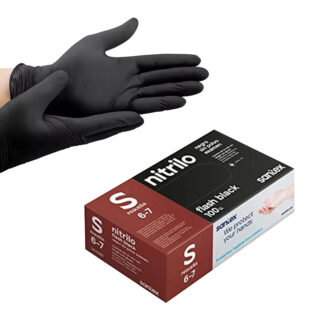 Luvas Santex – Nitrilo Flash Black AQL1.5 – Tamanho S (100un.)