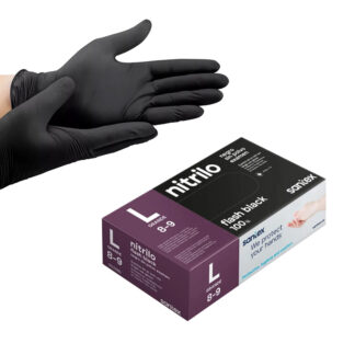 Luvas Santex – Nitrilo Flash Black AQL1.5 – Tamanho L (100un.)