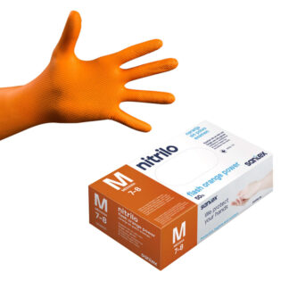 Luvas Santex – Nitrilo Flash Orange Power AQL1.5 – Tamanho M (50un.)