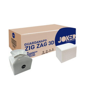 Guardanapo Zig-Zag 3D Joker (50 maços x 90 folhas) + Oferta 1 dispensador