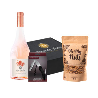 Cabaz Namorados 3 - Vinho Pom-Pom (Rosé) + Abridor + Avelã