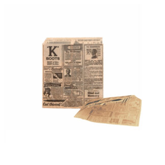 Papel Anti-Gordura Aberto 2 Lados – com Impressos Kraft 13x14cm (1000 un.)
