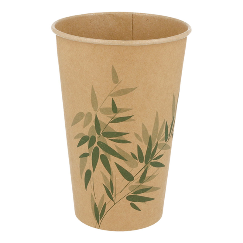 Copo de Cartolina – 550ml Castanho com Impressos (50 un.)