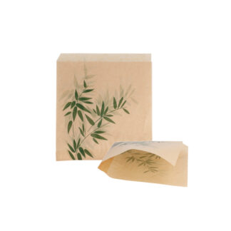 Papel Anti-Gordura Aberto – Kraft com Impressos 13x14cm (1000 un.)