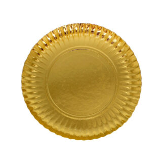 Prato Cartão – 20cm Dourado (100 un.)