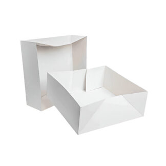 Caixa Cartão para Bolo – 26x26x10cm Branca (50 un.)
