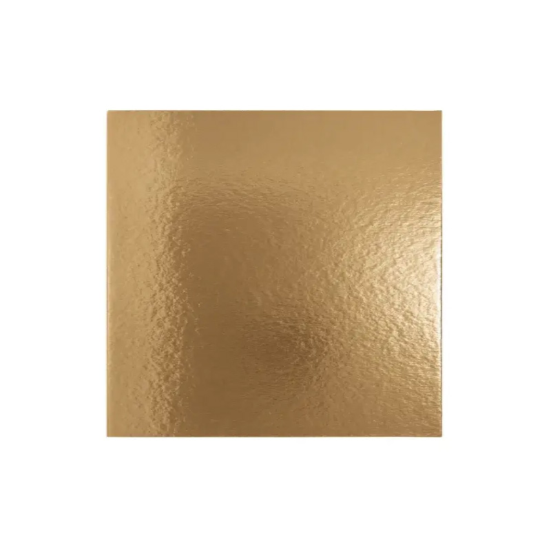 Base Quadrada para Pastelaria - 20x20cm Cartão Dourado (10Kg)