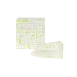 Papel Anti-Gordura Aberto 2 Lados – com Impressos 13x14cm (1000 un.)