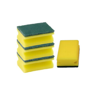 Esfregão Salva-Unhas Profissional - 145x70x45mm Verde e Amarelo (4 un.)