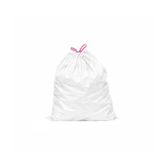 Rolo Saco de Lixo 20L Fecho Fácil – 45x47cm Branco (1 rolo)