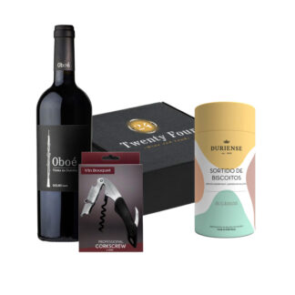 Cabaz Páscoa 4 - Vinho Oboé + Saca Rolhas + Biscoitos